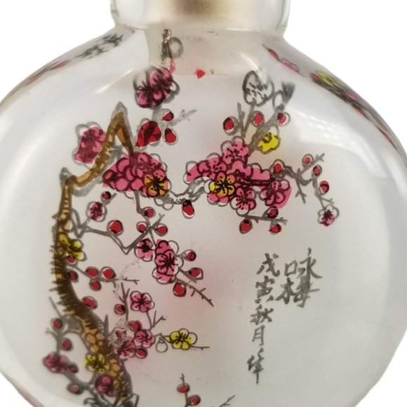 Antique Chinese Snuff Bottles Traditional Qing Dynasty Reverse Paint Glass Art. - Picture 9 of 16